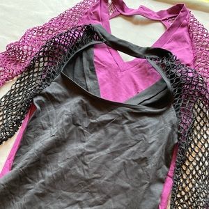 Bodycon Super Stretch Tops by Venus nylon spandex size small fishnet BUNDLE 2